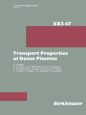 cover image of Transport Properties of Dense Plasmas